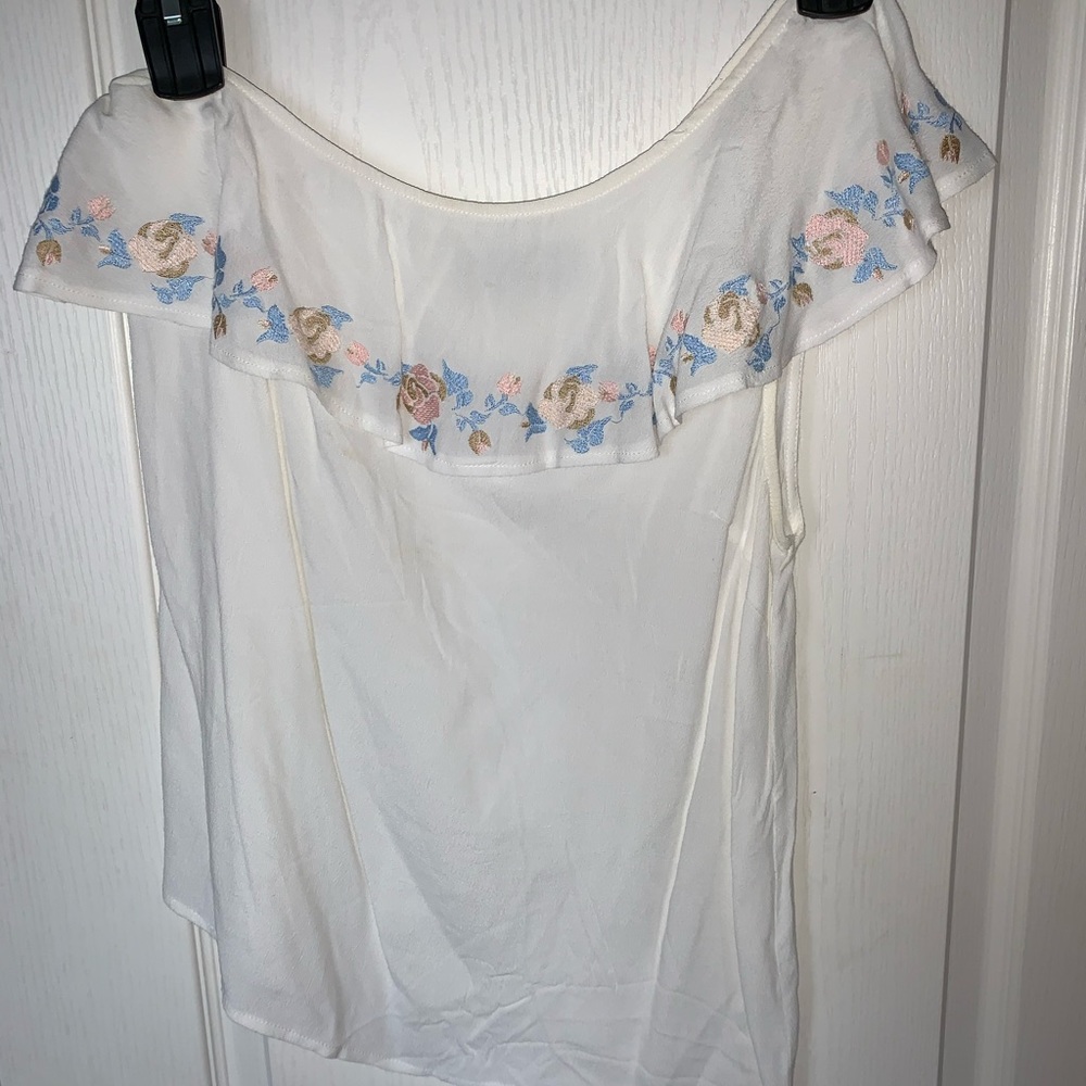 Off the shoulder top white